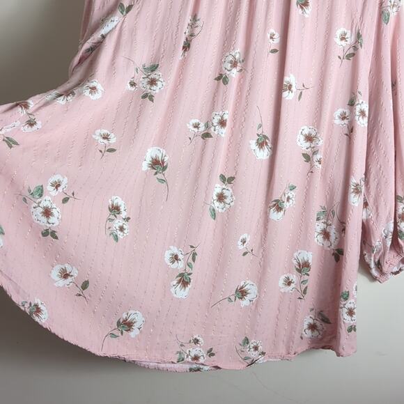 Cottagecore Boho Pink Pull-Over Blouse Rayon w/gold Thread Women's 2x - Picture 9 of 9